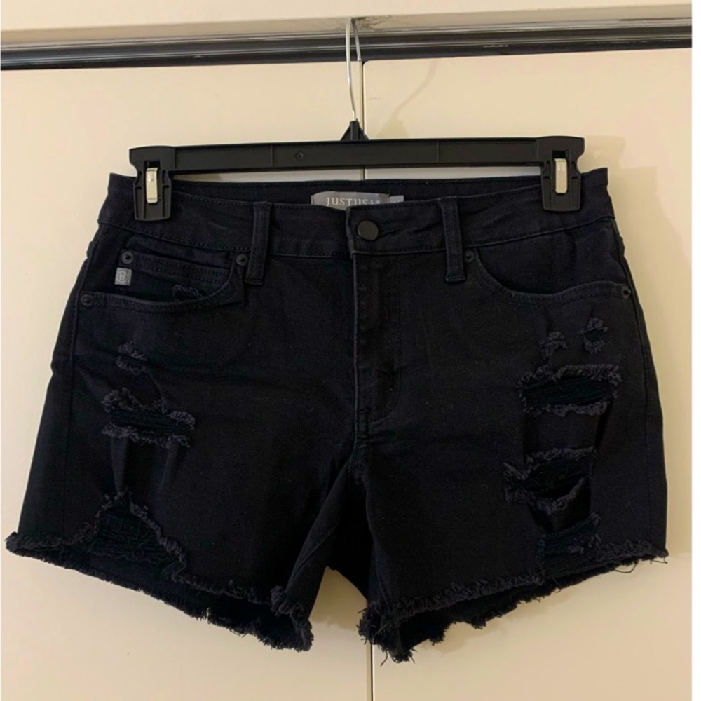 Just USA Black Denim Shorts